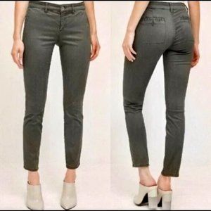 Anthropologie Hei Hei Abroad Tencel Sateen Skinny Pants Trousers Size 28 EUC